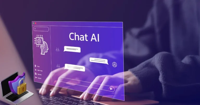 Illustration of a conversation with an artificial intelligence, representing the impact of Generative AI in cybersecurity in 2025
