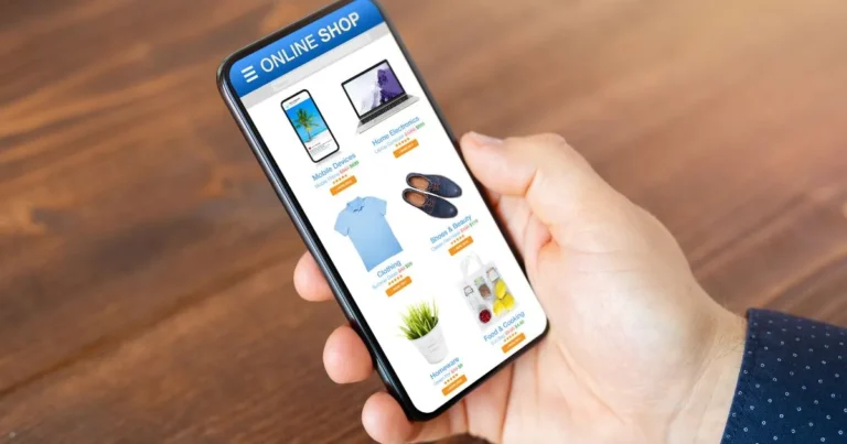 Amazon Security – A person using a mobile phone for online shopping, highlighting the importance of staying safe from scams and hacks