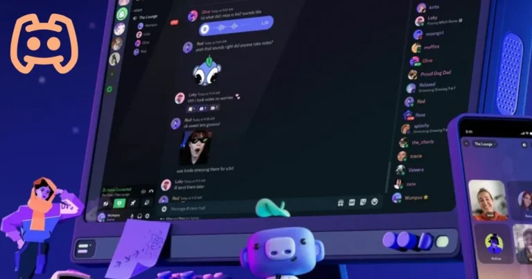 Discord chat interface on screen highlighting Discord security features and potential privacy risks